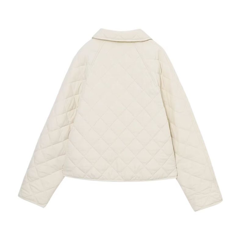 Cappotto imbottito TRAF ZR Nuovo in Capispalla Fiocco Beige Corto Parka da neve Elegante Cappotto da donna di lusso Cappotti invernali caldi da donna_voghion.com