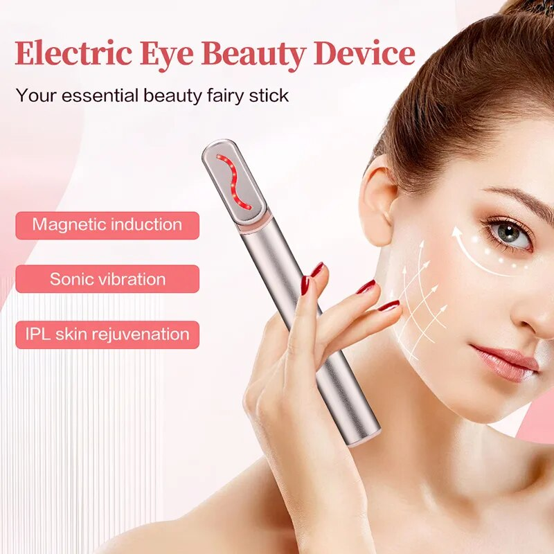 Negozio di cure di bellezza Viso EMS Dispositivo di sollevamento a microcorrente Luce rossa Bacchetta per il viso Massaggiatore per il collo degli occhi Rafforzamento della pelle Sci antirughe_voghion.com