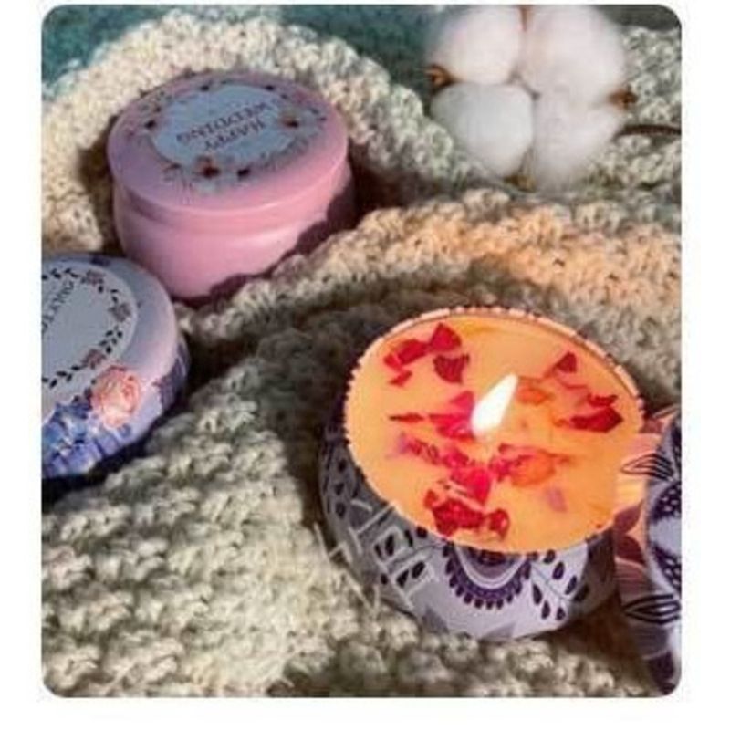 Getrocknete Blume Aromatherapie Hause Wohnzimmer Weihrauch Schlafmittel Schlafzimmer Kerze Box Set Hochzeit Gunsten Geschenk_voghion.com