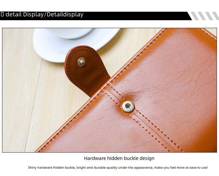 Explosive Damen Geldbörse 2024 Neuer Reißverschluss Ölwachs Leder Geldbörse Schnalle Handytasche Ölleder Neue PU Clutch_voghion.com