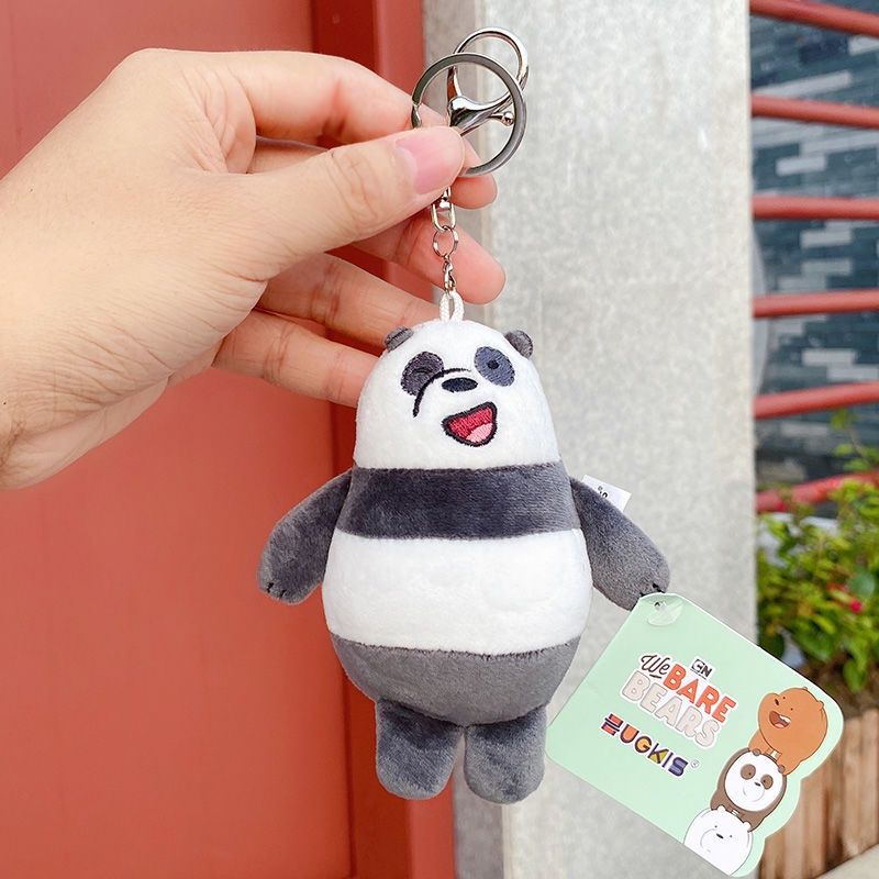Plush We Bare Bears Keychains Grizzly Ice Bear And Panda Options_voghion.com