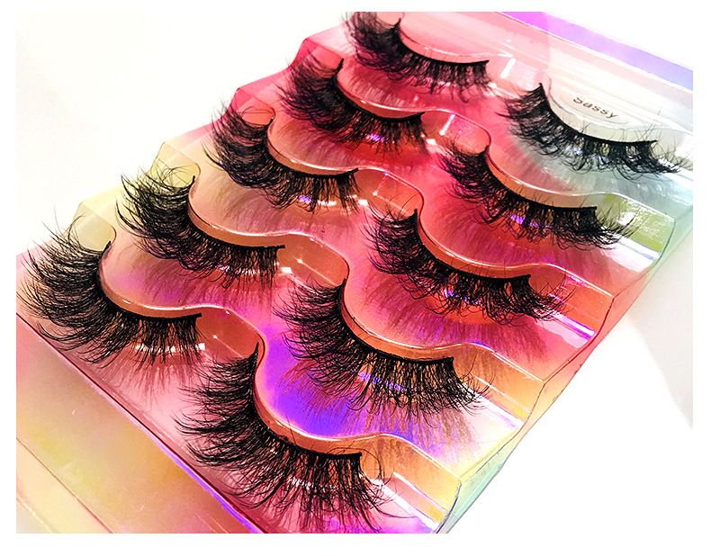 CMAYOME 5-Pairs Colored Faux Mink Eyelashes - Voluminous, Fluffy, Multi-Layered False Lashes For Dramatic & Natural Look_voghion.com