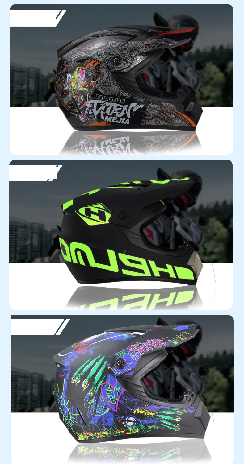 ABS-materiale kul hjelm motorsykkelkjøring terrenghjelm fire sesonger halvhjelm liten terrenghjelm_voghion.com