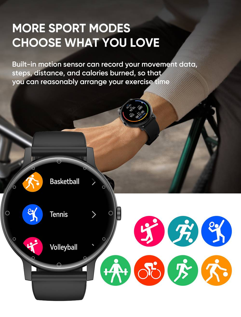 Smart Watch Huaqiangbei S88 Smart Bracelet Sleep Heart Rate Blood Glucose Monitoring Bluetooth Men's Sports Watch_voghion.com