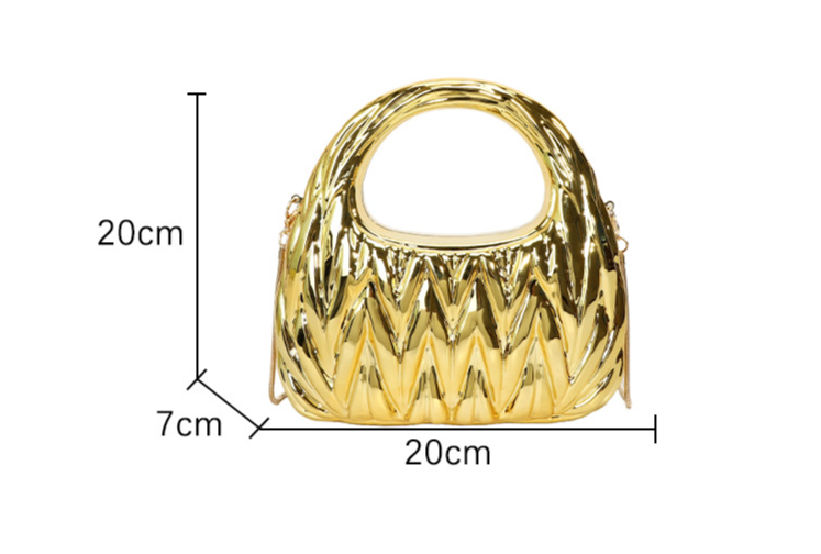 Women's Clutches Bags Acrylic Bag, Fashionable Pleated Cloud Bag, Versatile, Light Luxury And Personalized Party Bag_voghion.com