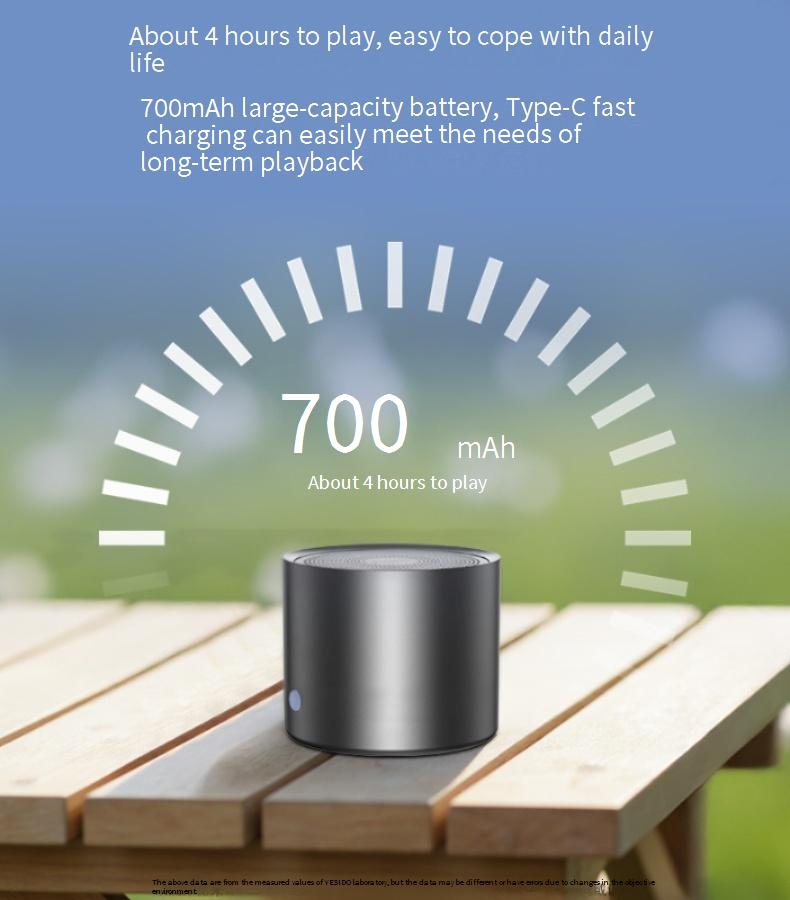 Portable Speakers Yesido Bluetooth Speaker Small Steel Cannon Bluetooth Speaker Outdoor Large Volume Subwoofer Bluetooth Speaker_voghion.com