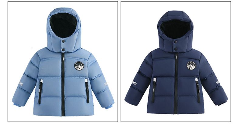 Boys' Winter Jacket With LED Light-Up Design – Thick Insulated Hooded Coat (100-155cm, Black/Army Green/Light Blue/Navy)_voghion.com