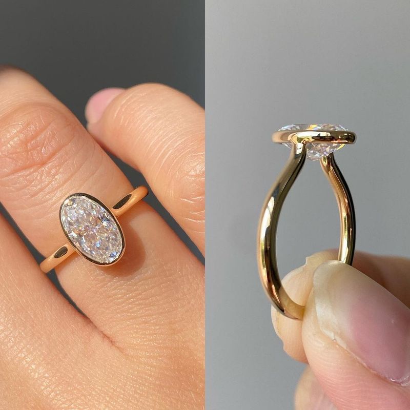 Nuovo anello da donna con indice di simulazione personalizzato, design di nicchia di lusso leggero, stile Ins, forma geometrica_voghion.com