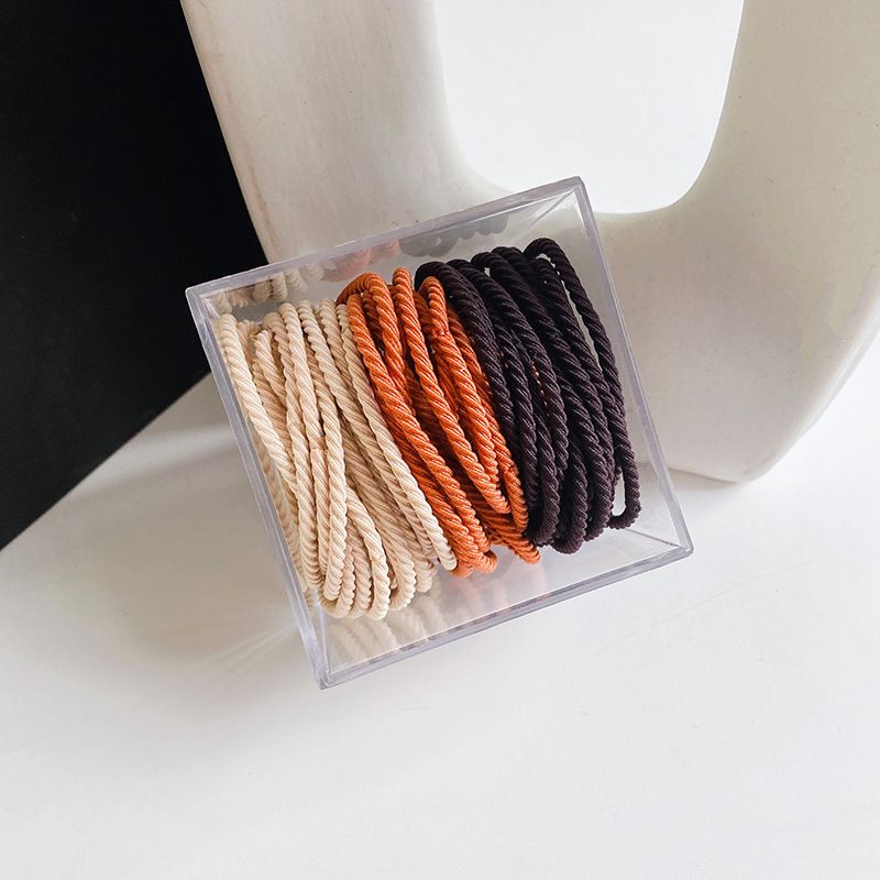 Secchiello unisex da 100 extension per capelli senza cuciture, elastici per capelli antiscivolo con filettatura, elastici per capelli con coda di cavallo alta che non danneggiano i capelli, elastici_voghion.com