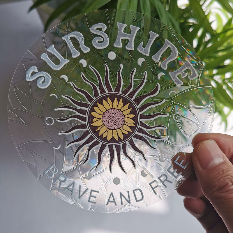 RPS053-126 Sunshine Catcher Farverig Suncatcher Rainbow Prisme Statisk Glas Stick PVC Anti Collision Stick_voghion.com