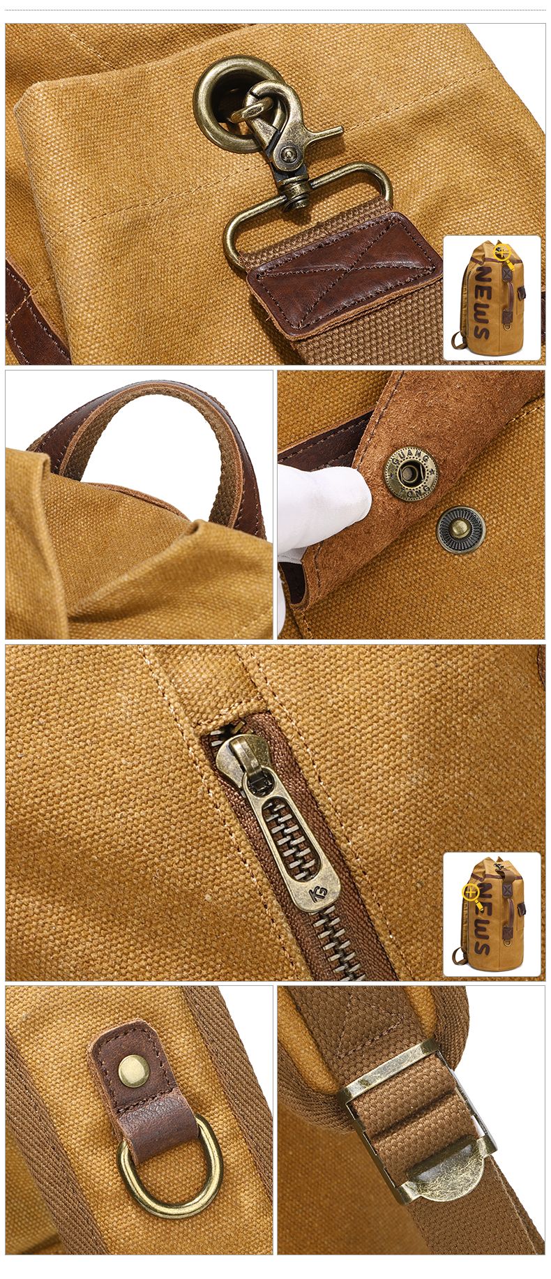 Retro Batik Outdoor Casual Wind Waterproof Canvas Computer Bag Travel Men Backpack_voghion.com