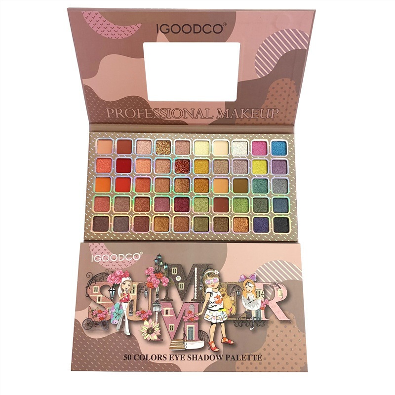 Farbplatte 50 Farben City Girl Lidschatten Perlglanz Matt Hell Stück Zarte Bühnen Make-up_voghion.com