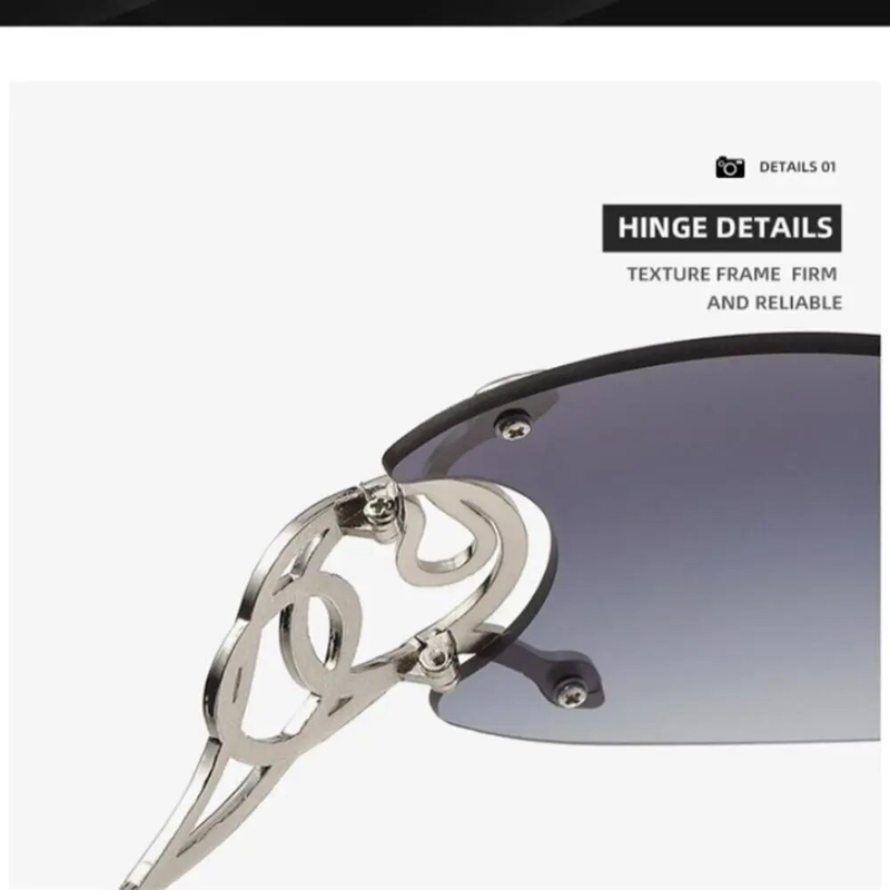 Y2K Randlose Sonnenbrille Frauen Marke Designer Punk One Piece Sonnenbrille Männer Goggle Shades UV400 Schlange Mode_voghion.com