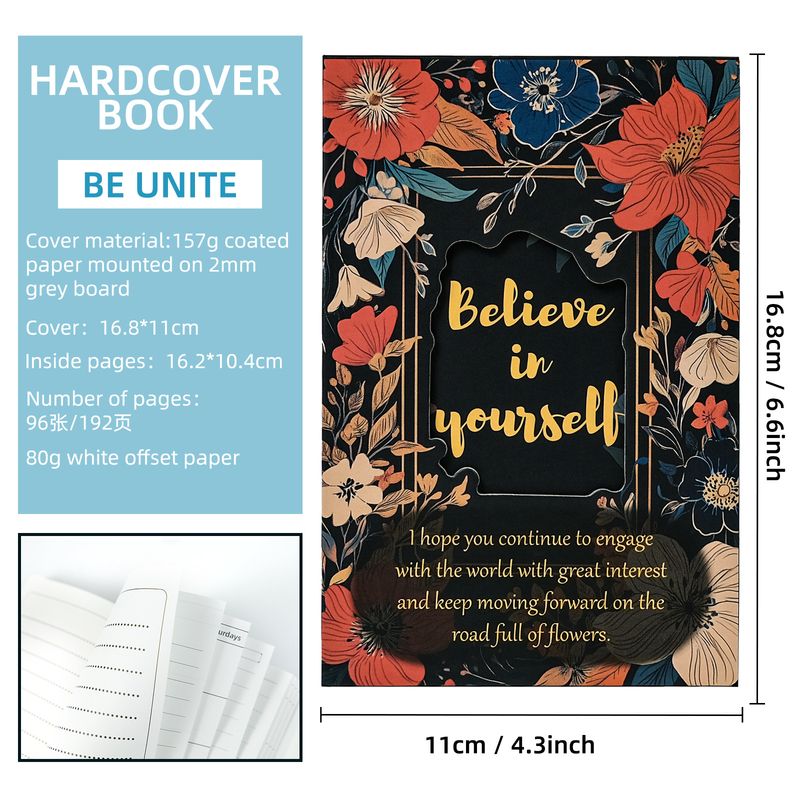 Bildung & Bürobedarf Neue meistverkaufte tragbare kreative coole schwarze Blume Abdeckung tragbare Notebook beste Verkauf dieses Buch_voghion.com