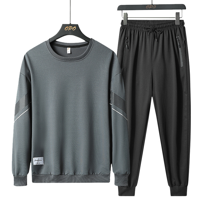 2023 Nieuwe trainingspak heren casual lange mouw heren tweedelig sweatshirt + broek set hiphop mode streetwear herfst heren set 5XL_voghion.com
