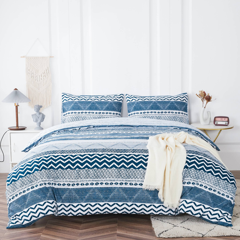 Set da tre pezzi Copripiumino bohémien Set da tre pezzi Biancheria da letto stampata_voghion.com