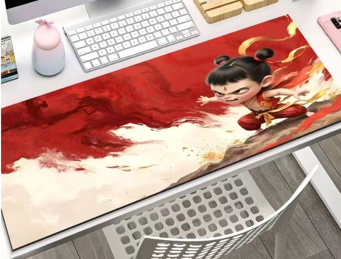 Podloga za miša Anime, velika podloga za miša, anime okruženje, dječaci i djevojčice, uredska protuklizna podloga za tipkovnicu, stolna prostirka_voghion.com