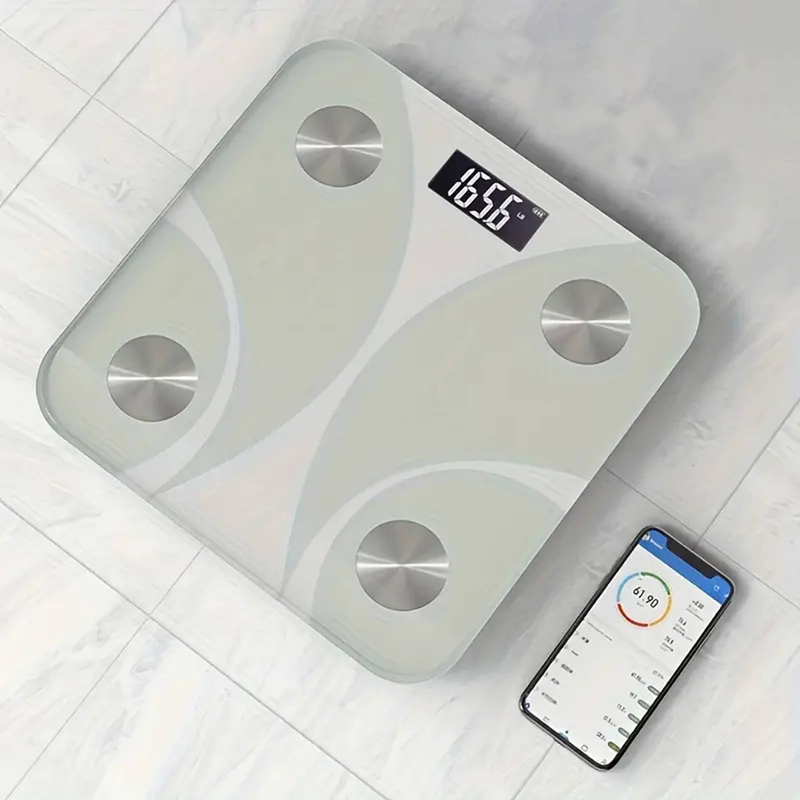 Išmanios skaitmeninės vonios svarstyklės, svorio monitorius, plastikinės, maitinamos AAA baterijomis, be baterijų, buitinės vonios svarstyklės_voghion.com