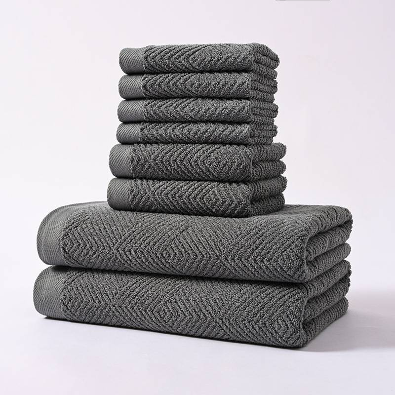8-teiliges Handtuchset aus 100 % Baumwolle – ultraweich und äußerst saugfähig, inklusive Badetuch, Handtuch und Waschlappen, für den Einsatz in Luxushotels und zu Hause_voghion.com