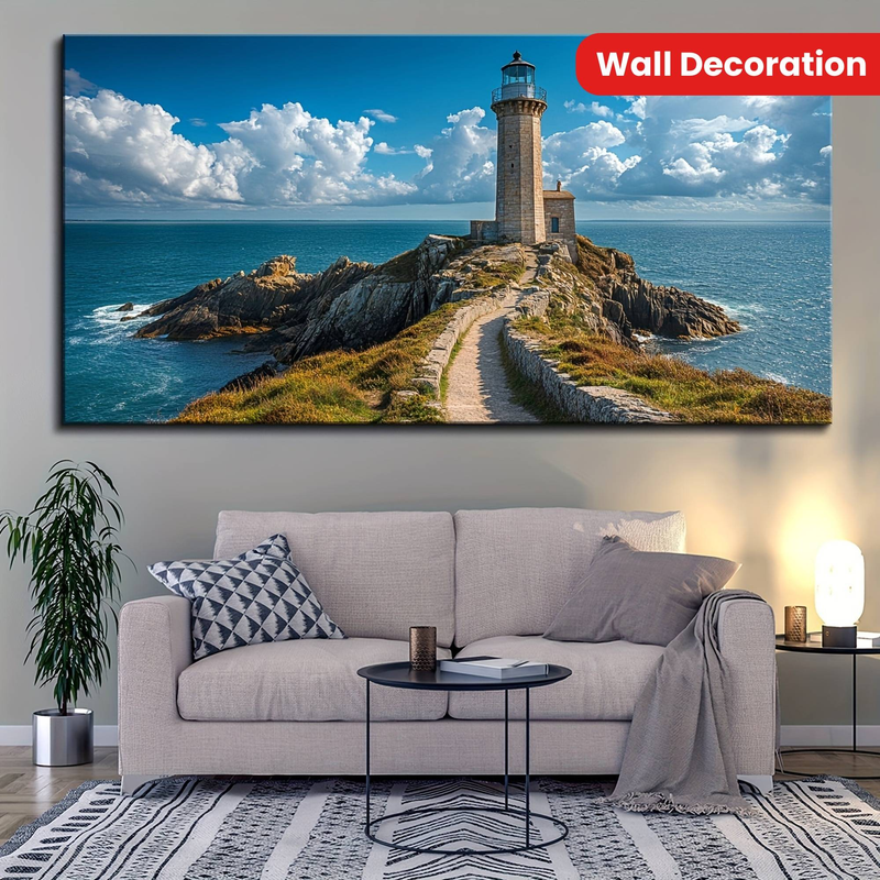 canvas Mural Decoration Canvas Prints Painting, Lighthouse Mural Decoration Poster, Lighthouse Navigation Canvas Painting Printing_voghion.com