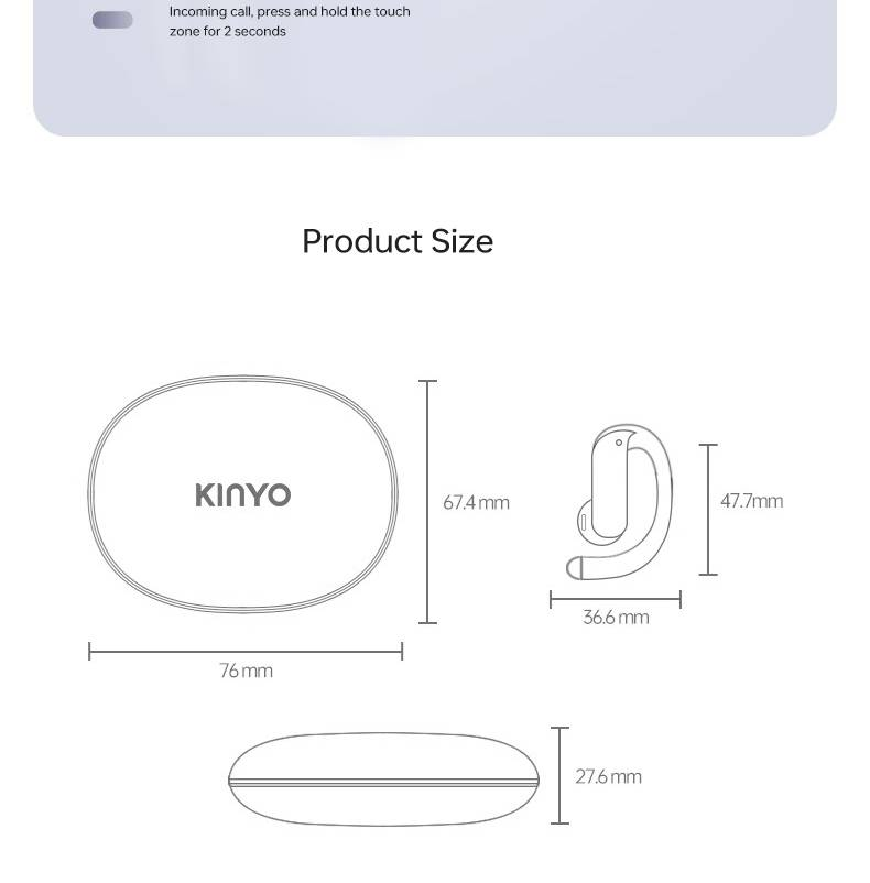 S06 Open Ear Headphones: 13mm Drivers, ENC, 90H Playtime, IPX6, 4-Point Support, Flash Connect_voghion.com