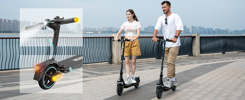 RCB R17 Commuting Electric Scooter, Folding Electric Scooter,8.5-inch, 350 W, 36V 7.8Ah,App, Double Brake And Shock Absorber_voghion.com