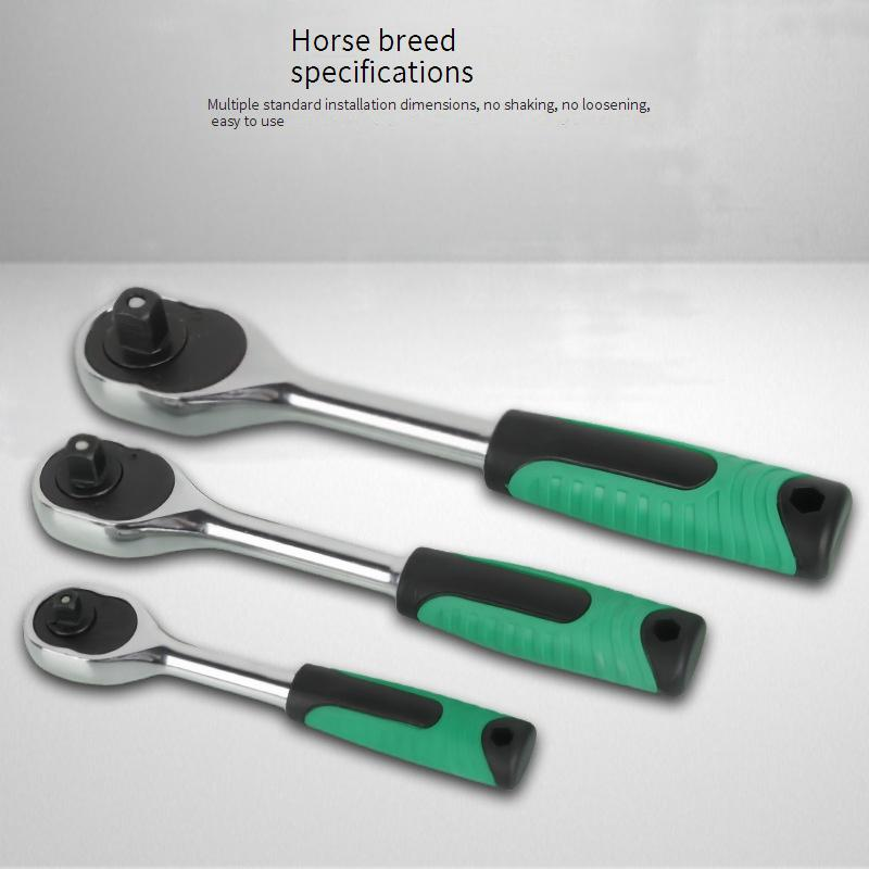 High Carbon Steel Ratchet Wrench Set - Ergonomic Hand Tool Kit With Small, Medium & Large Sockets For Smooth Fastening_voghion.com