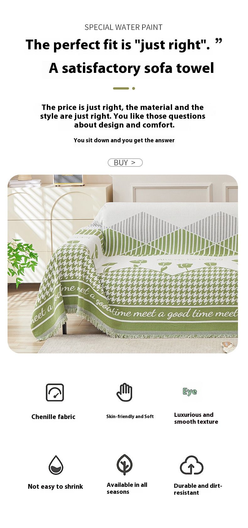 Sherpa Rose-Pattern Sofa Cover – Premium Chenille Slipcover For Sectional Sofas (Minimalist Floral Design, 9 Sizes, 8 Colors)_voghion.com