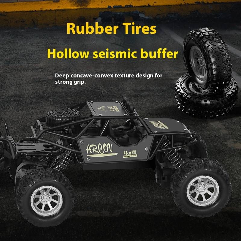 Riesiges 4WD RC-Stuntauto – Geländegängiger Offroad-Monstertruck mit wiederaufladbarer Batterie, Hochgeschwindigkeitsdrift und Klettern für Kinder (Schwarz/Gold oder Rot)_voghion.com