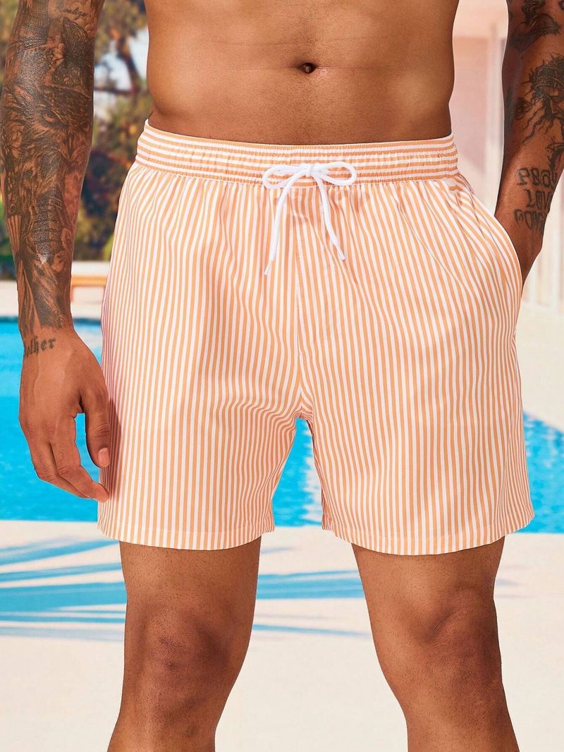 Unbeatable Quality Unbeatable Quality 3D Digital Printed Casual Men's Striped Shorts None_voghion.com