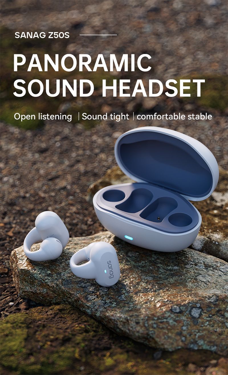 Sanag Z50s odprtokodne prevodne TWS brezžične Bluetooth slušalke s panoramskim zvokom, športne vodoodporne ušesne sponke_voghion.com