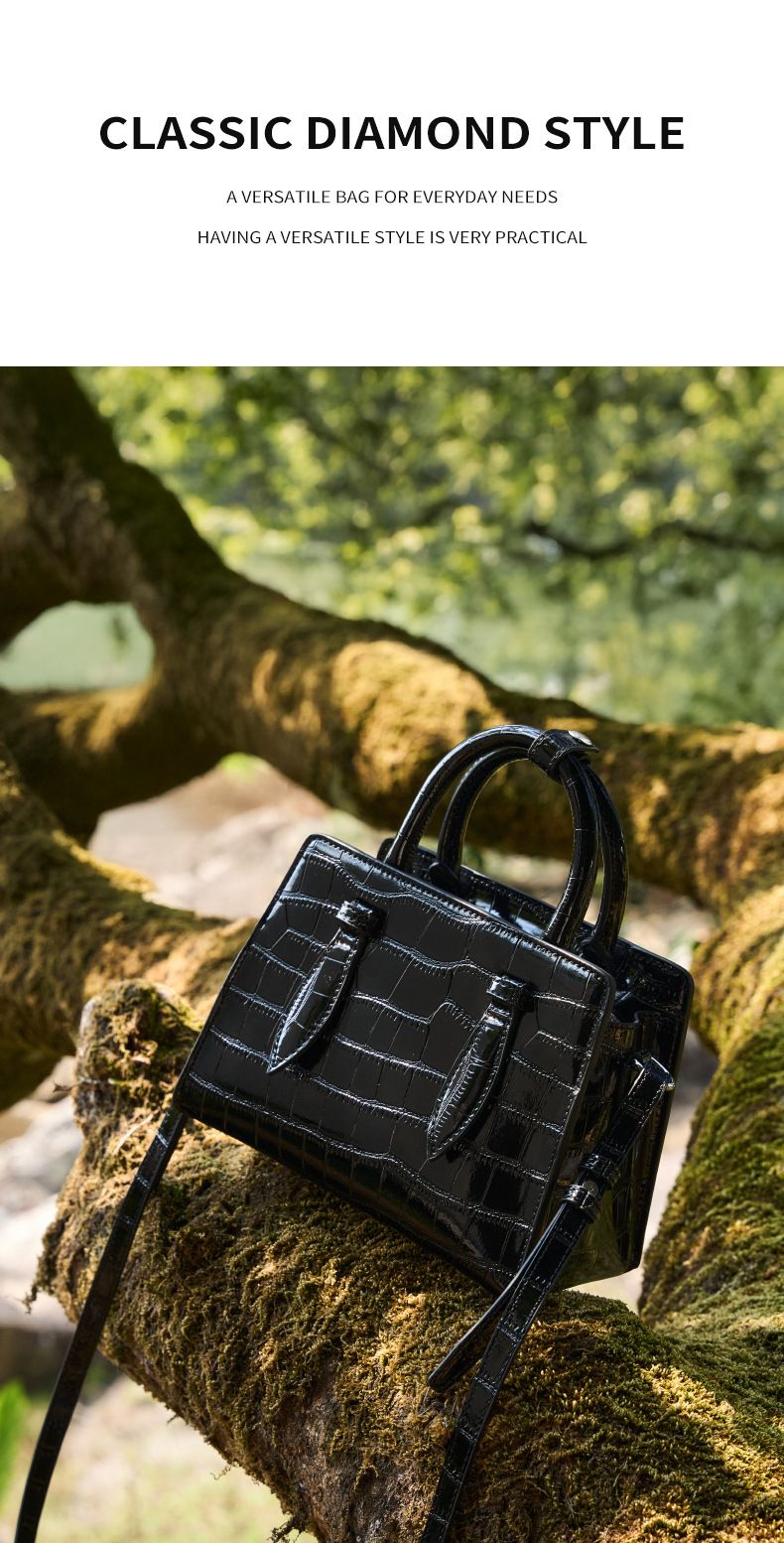 Borsa a mano in vera pelle, alla moda, da donna, piccola, quadrata, semplice, di nicchia, popolare, a tracolla_voghion.com