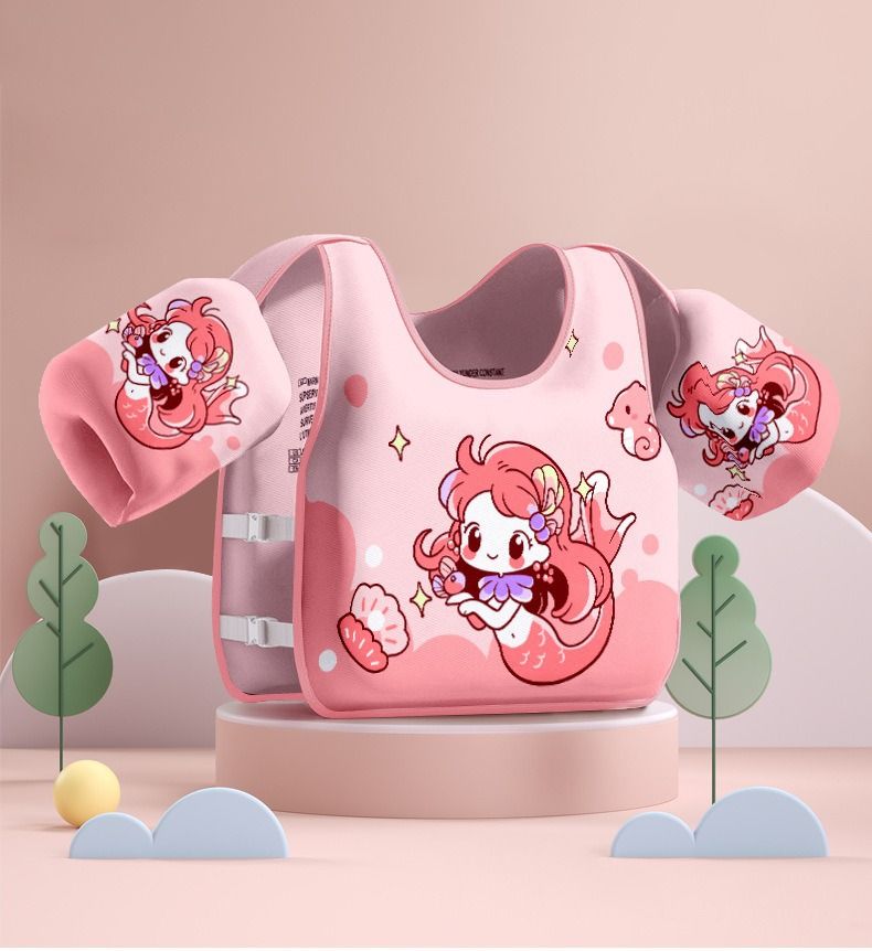 Nicht aufblasbare Auftriebsweste für Kinder, Jungen und Mädchen, schwimmender Ärmel-Armkreis für Baby-Anfänger_voghion.com