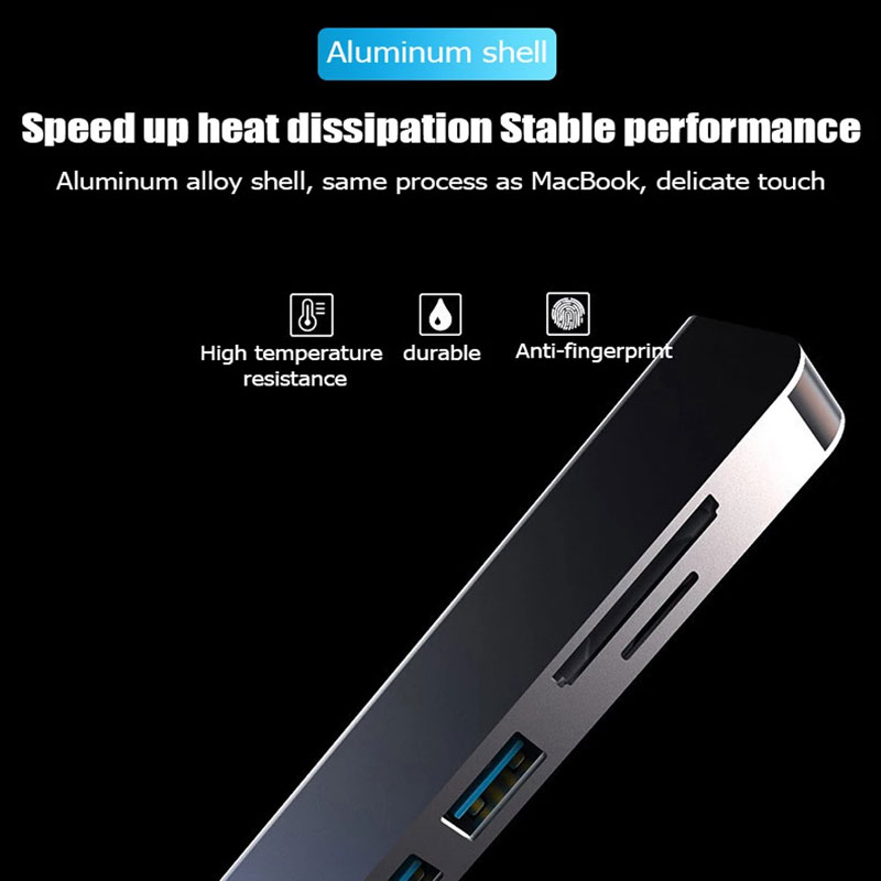 Mosible USB C Hub zu HDMI-kompatibler Rj45 VGA Adapter OTG Thunderbolt 3 Dock mit PD TF SD Jack3,5mm für MacBook Pro/Air M1 M2_voghion.com