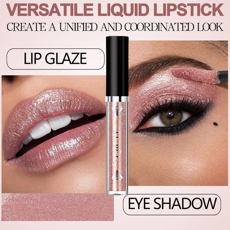 QICIY Shiny Chameleon Liquid Eyeshadow Flashing Lip Gloss OEM_voghion.com