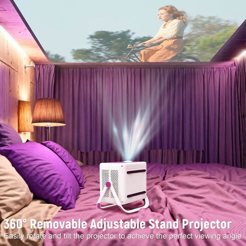 New HD 4K Wireless 1080p Portable Projector For Home Bedroom Wall Projection High Lumens_voghion.com