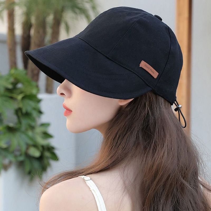 Cappello da sole pieghevole alla moda con tesa larga, coulisse, regolabile, per uomo e donna, cappelli da spiaggia, visiere estive ad asciugatura rapida, berretto da pescatore_voghion.com