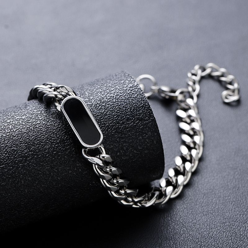 Ins Style Hip-Hop Edelstahl Nicht verblassendes High-End-Nischen-Sweatshirt Unisex Cuban Plain Chain_voghion.com