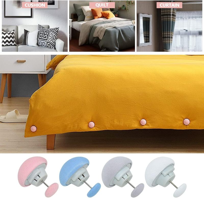16er-Pack Quilt-Clips – Deckenverschlüsse in Pilzform_voghion.com