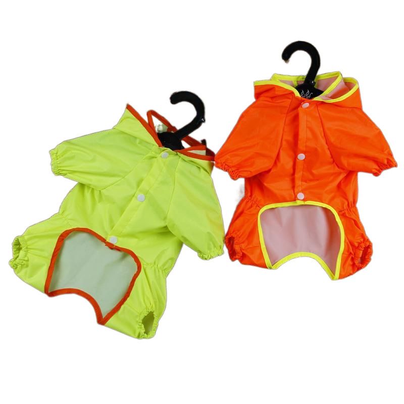 Capa de chuva Teddy Roupas para cães pequenos Pet Rain Poncho Filhote de quatro patas Roupa Primavera Verão_voghion.com