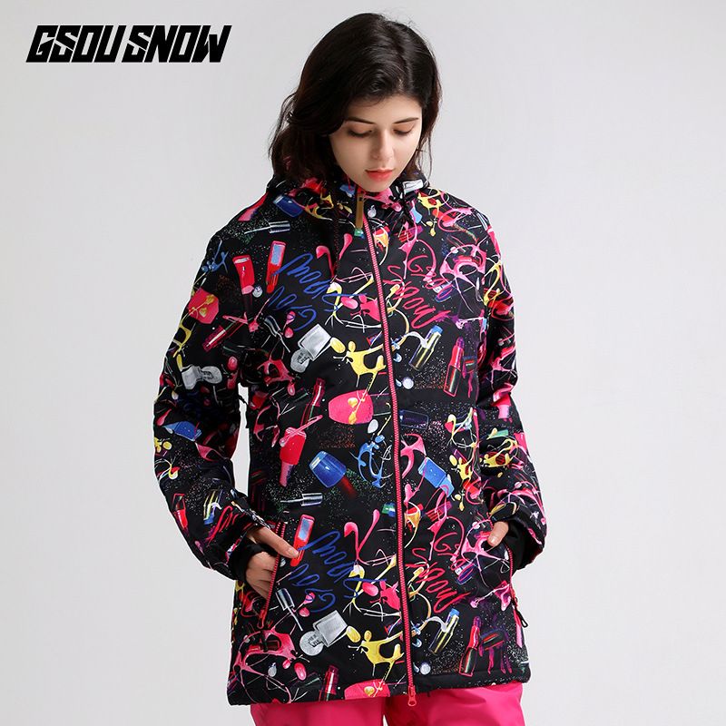 Giacca da snowboard invernale da donna antivento impermeabile anti-neve_voghion.com