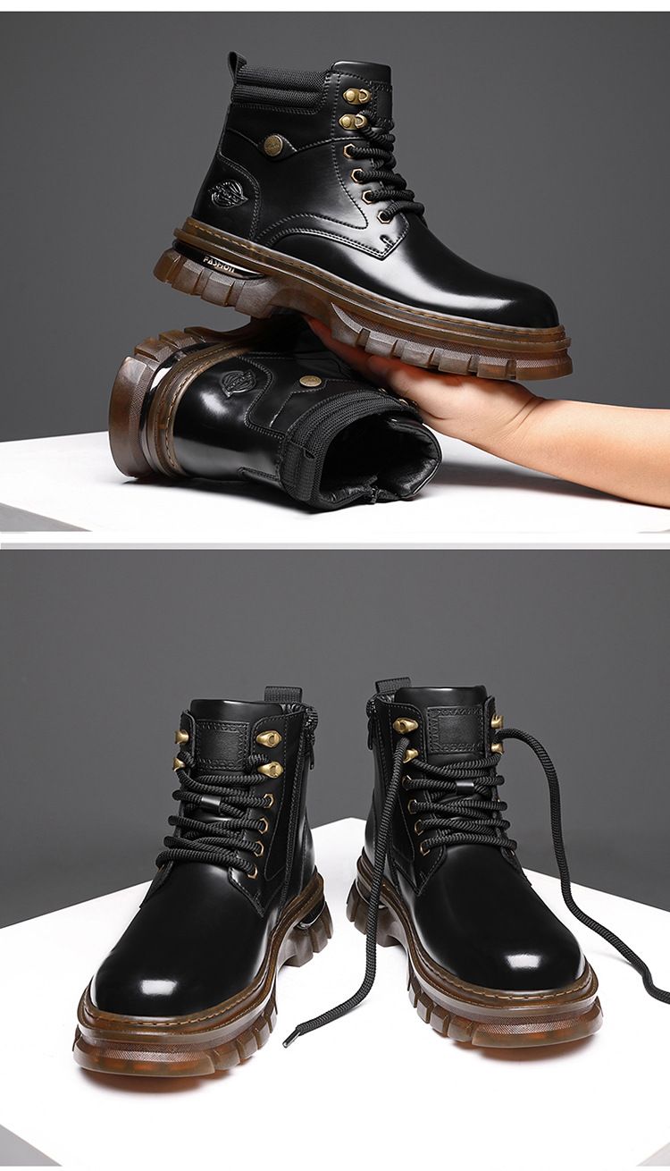 Britische Retro Leder Plattform für Mode Casual Arbeit Schuhe Männlich Herbst Winter Neue Designer Stiefeletten Männer_voghion.com