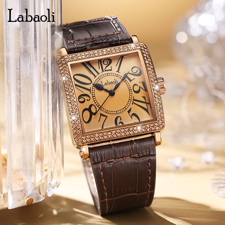 Labaoli Nuovo Marchio Quarzo Live Impermeabile Orologio Quadrato La179_voghion.com