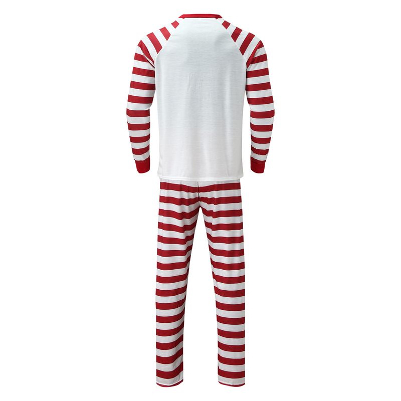 Conjunto de pijama de manga comprida para pais e filhos com estampa de alces natalinos, roupas para usar em casa, grandes quantidades de cores._voghion.com