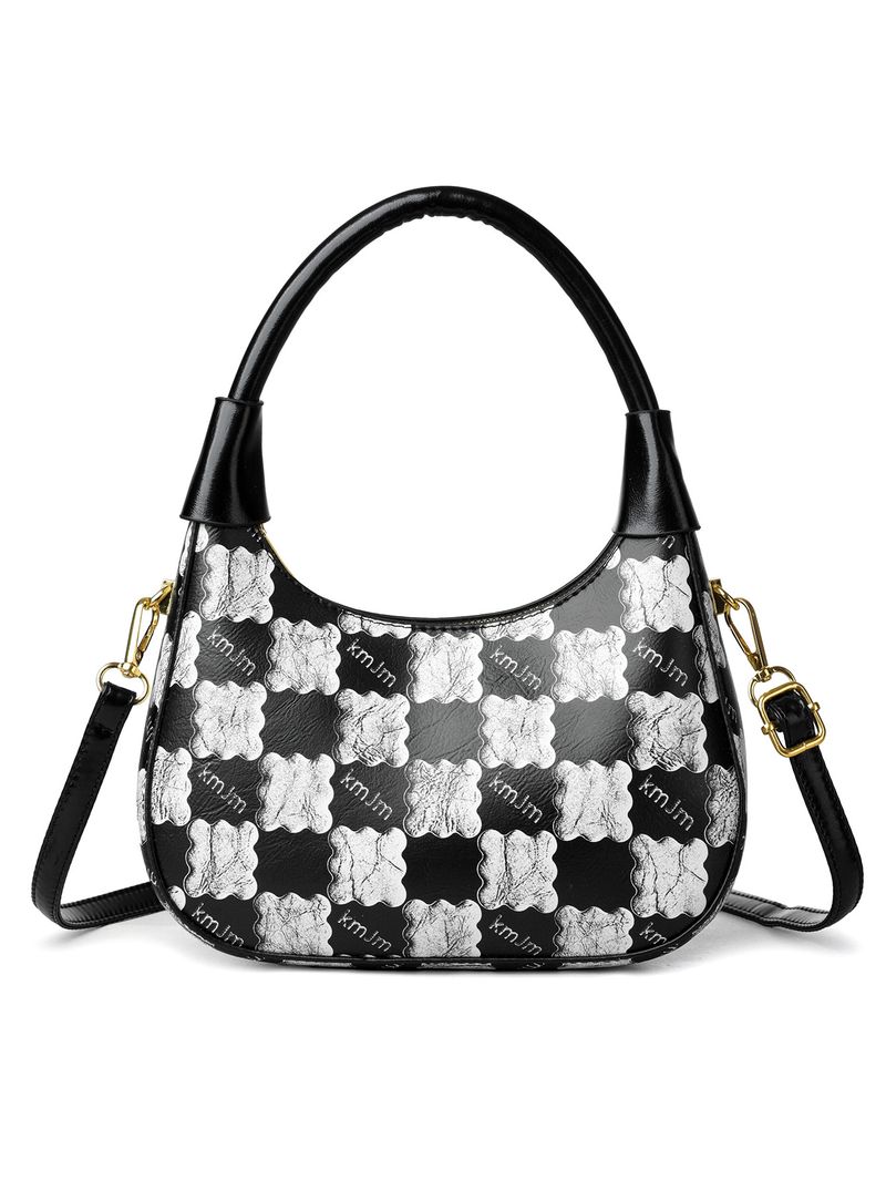 Premium Kontrastfarbe Tasche Retro Tragbare Kleine Quadratische Tasche Schultertasche Damentasche_voghion.com
