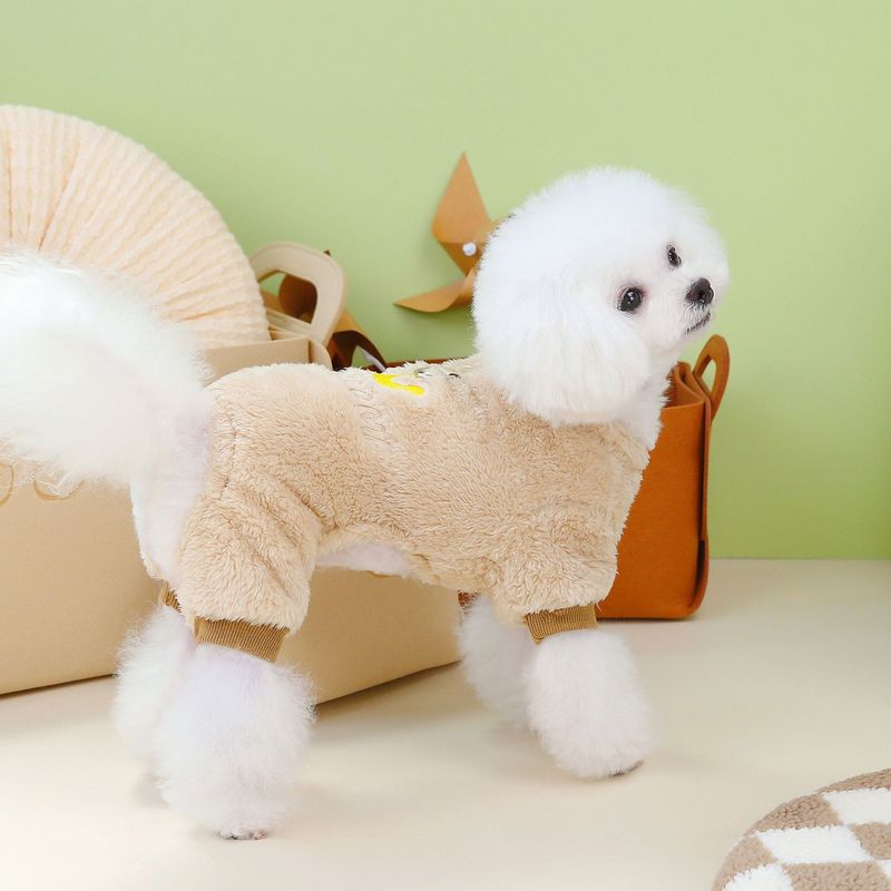 Dog Autumn/Winter Teddy Cat Pet Winter New 23 Crown Four Leg Velvet Clothes_voghion.com