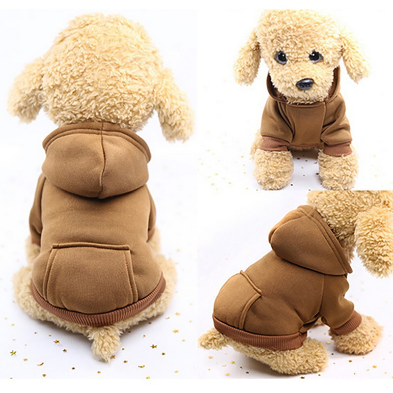 Puppy Pet Hooded Sweatshirt Autumn Winter Two-legged Pocket Cat Dog Clothes_voghion.com