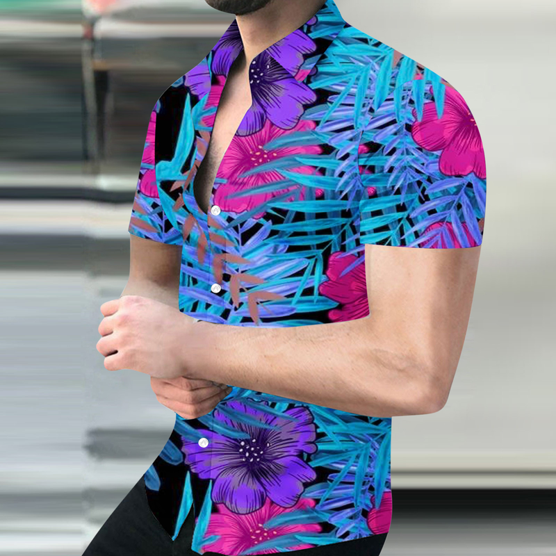 Poletna nova moška majica s kratkimi rokavi s 3D digitalnim tiskom in večjo velikostjo za prosti čas_voghion.com