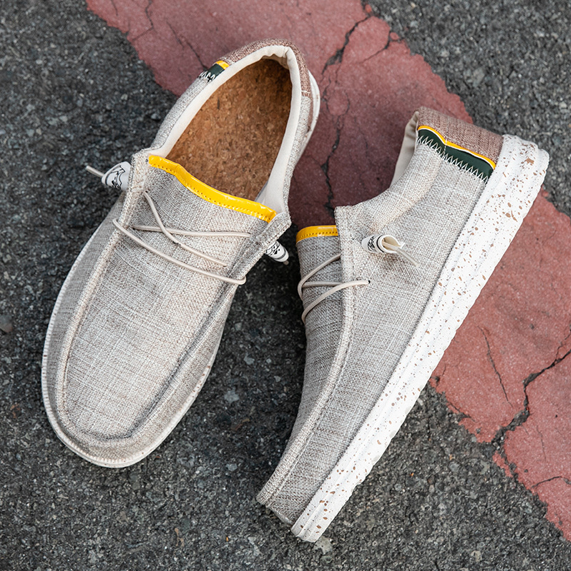 Unbeatable Quality Large One Foot Pedal Loafers, Lightweight Breathable Canvas Shoes, Size 48, Lazy And Loose Casual Shoes_voghion.com
