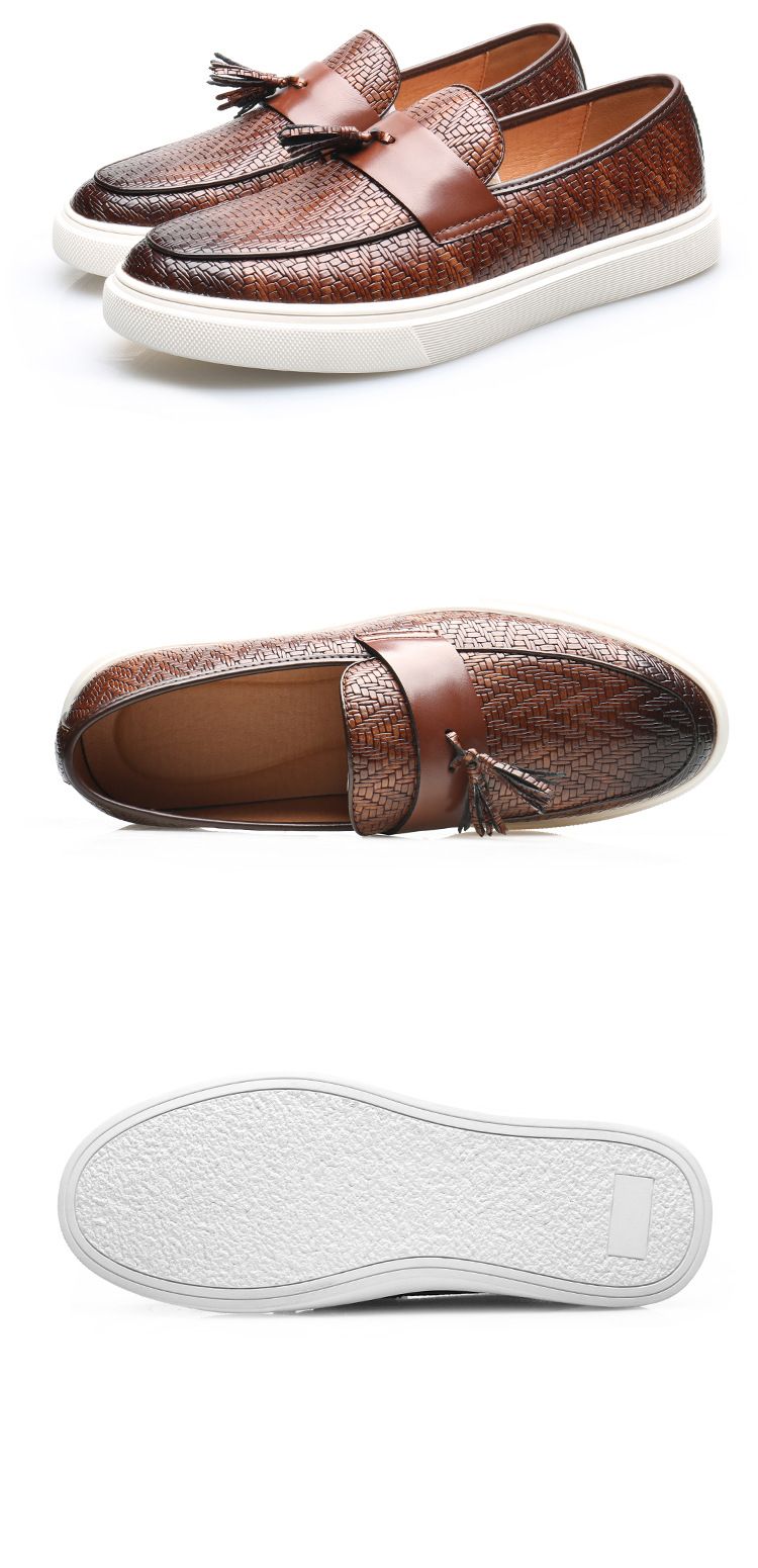 Herrenschuhe Slip-on Tassel Loafers Herren Freizeitschuhe All-Match Fashion Pattern Peas Schuhe Herren Auf Lager Generation_voghion.com